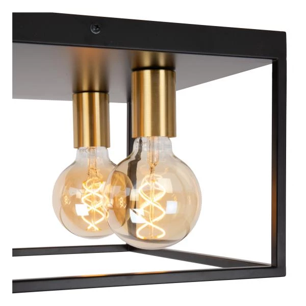 Lucide RUBEN - Flush ceiling light - 4xE27 - Black - detail 2